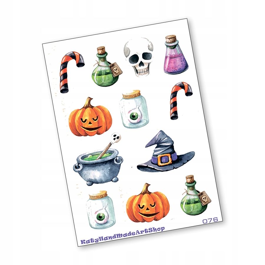  Aufkleber halloween für kinder 7,5x10,5 n203