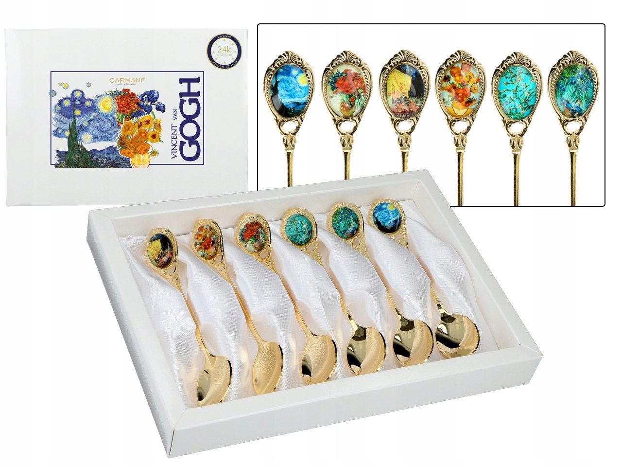  Set. 6 spoons - mix works known artystow (carmani)