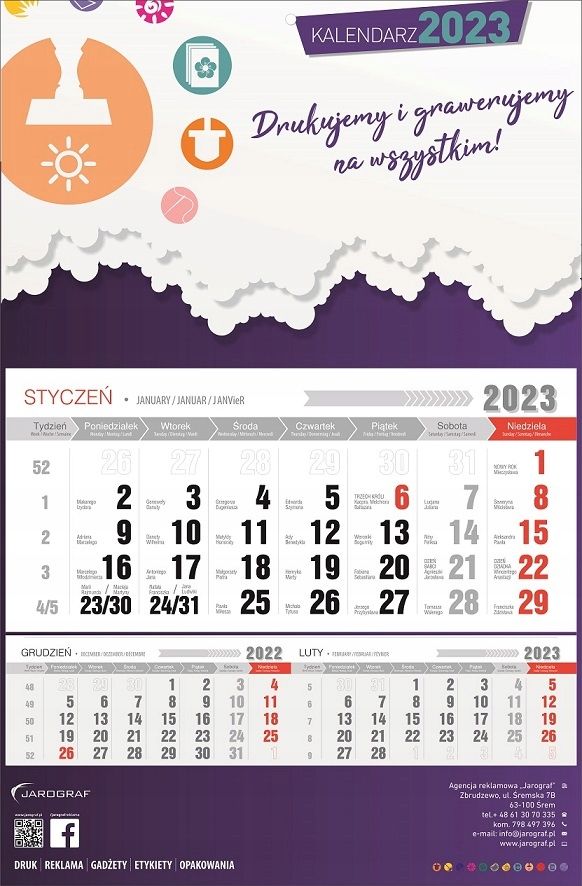  Kalendorius firminis reklaminis 1dzielny 100 kompiuterių.