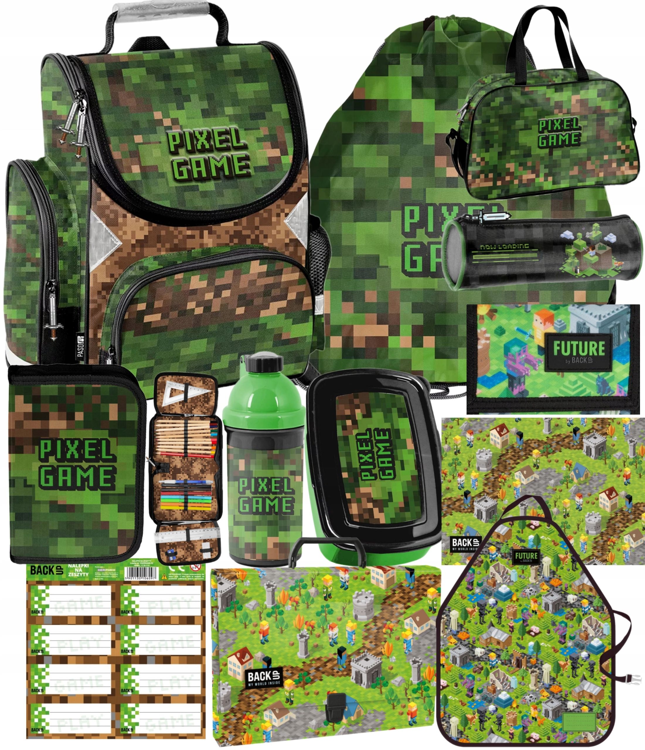  12 in 1 school backpack minecraft game for school gaming for chlopakow - 1 classes komple