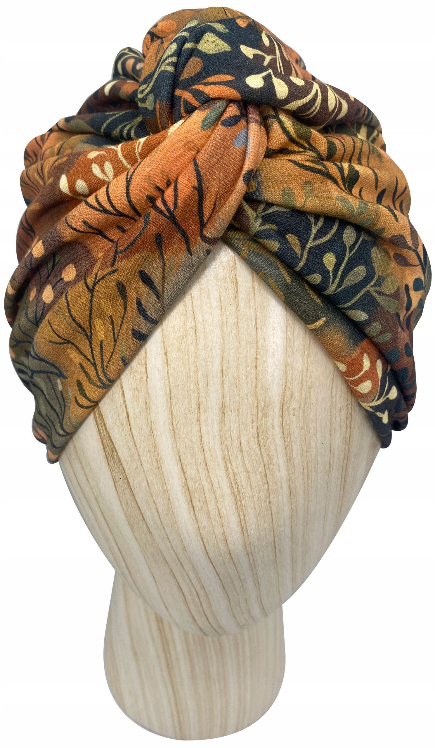  Mütze turban twist jersey baumwolle green lines onkologie