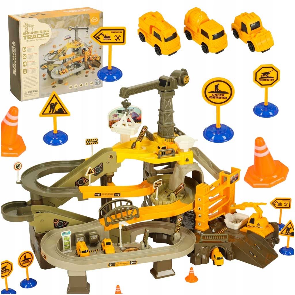  Autostrecke eisbahn garage + 8 autos