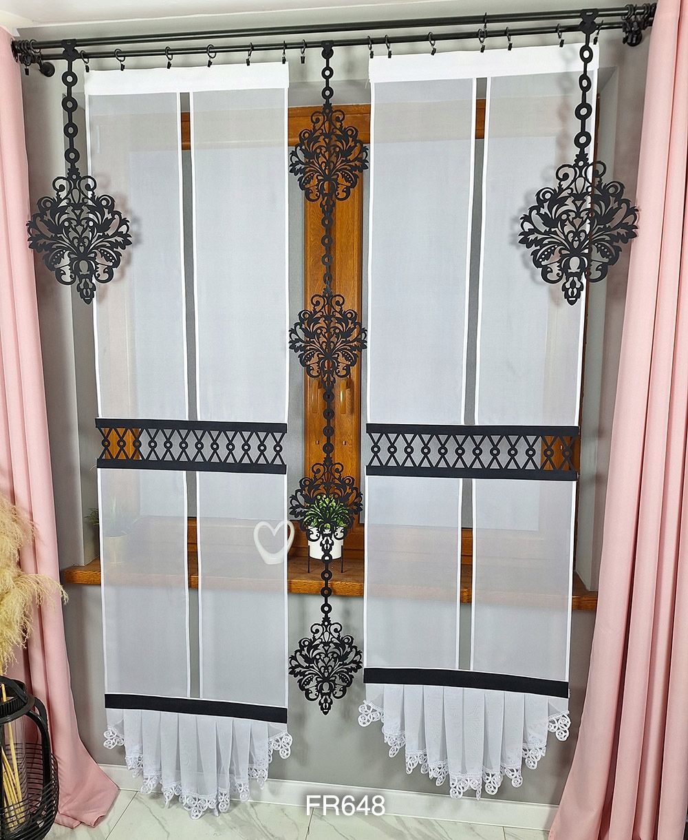  Užuolaida baltas vualis dekoratyvinė plokštė 100x60 ažūras kloste 60x100