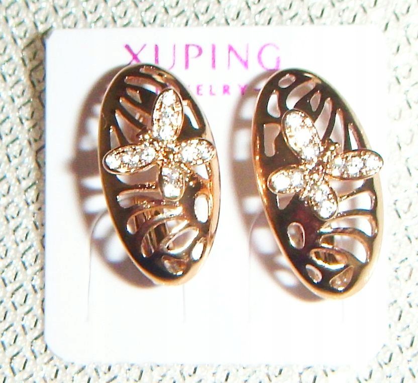  Náušnice ženský chirurgická oceľ nehrdzavejúci lekársky zlato 18k 1,7cm\0,8mm