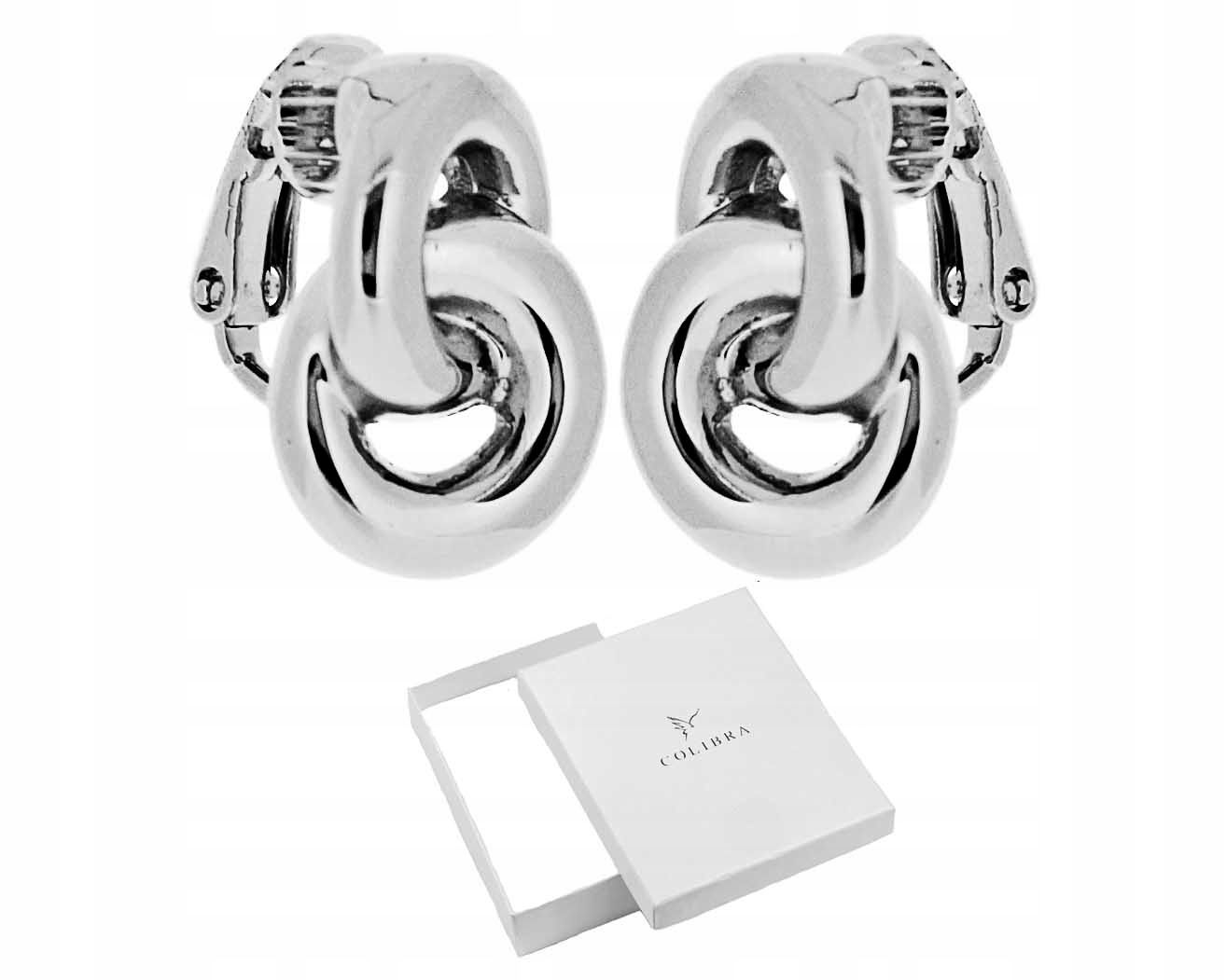  Clips silber colibra durchbrochen damen groß runden für die ohren elegant mode