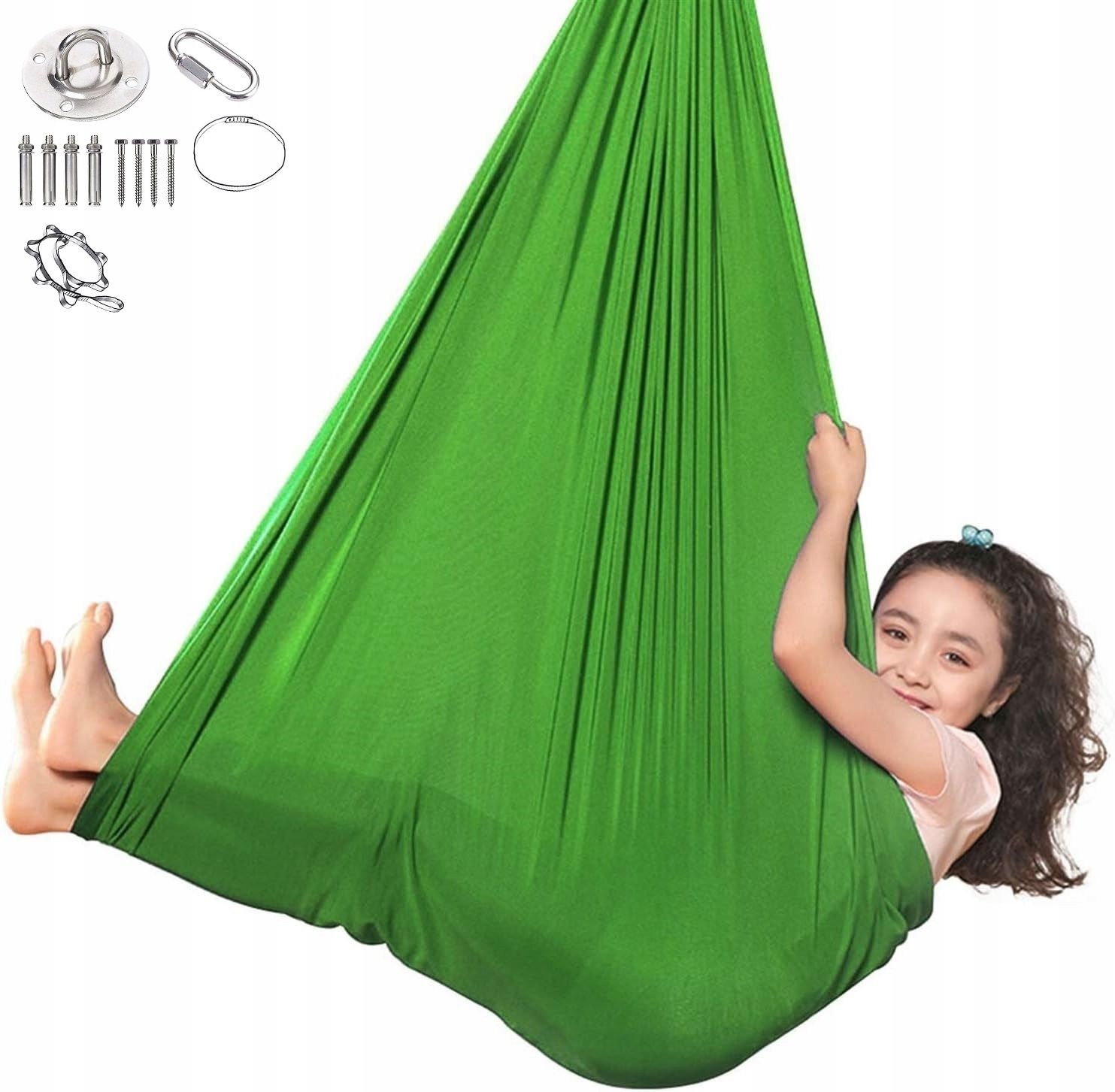  Kiik sensoorne terapeutiline lastele 280x150cm 100kg roheline
