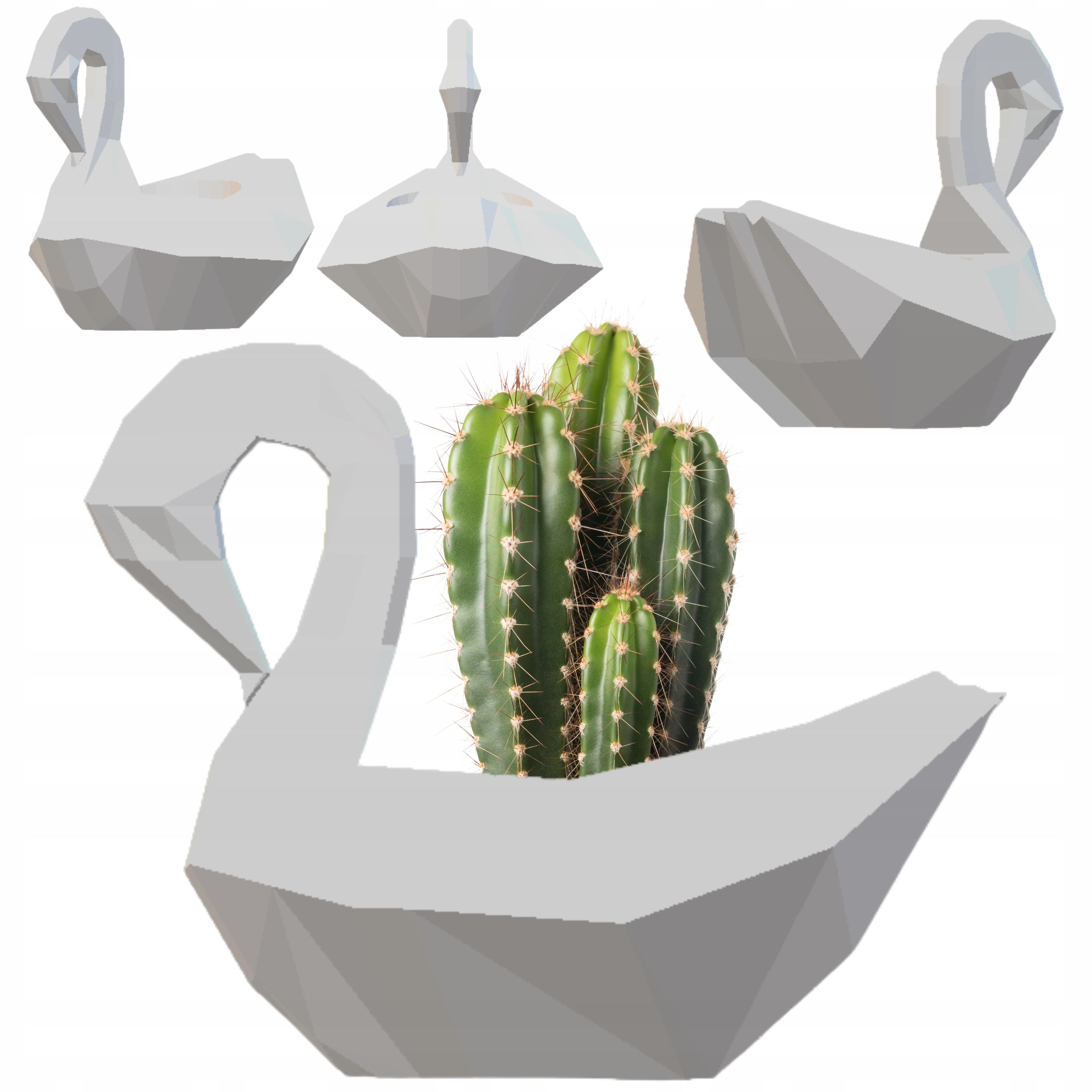  Flowerpot flowerpot soup kitchen for flowers little man creature for the desk white protection