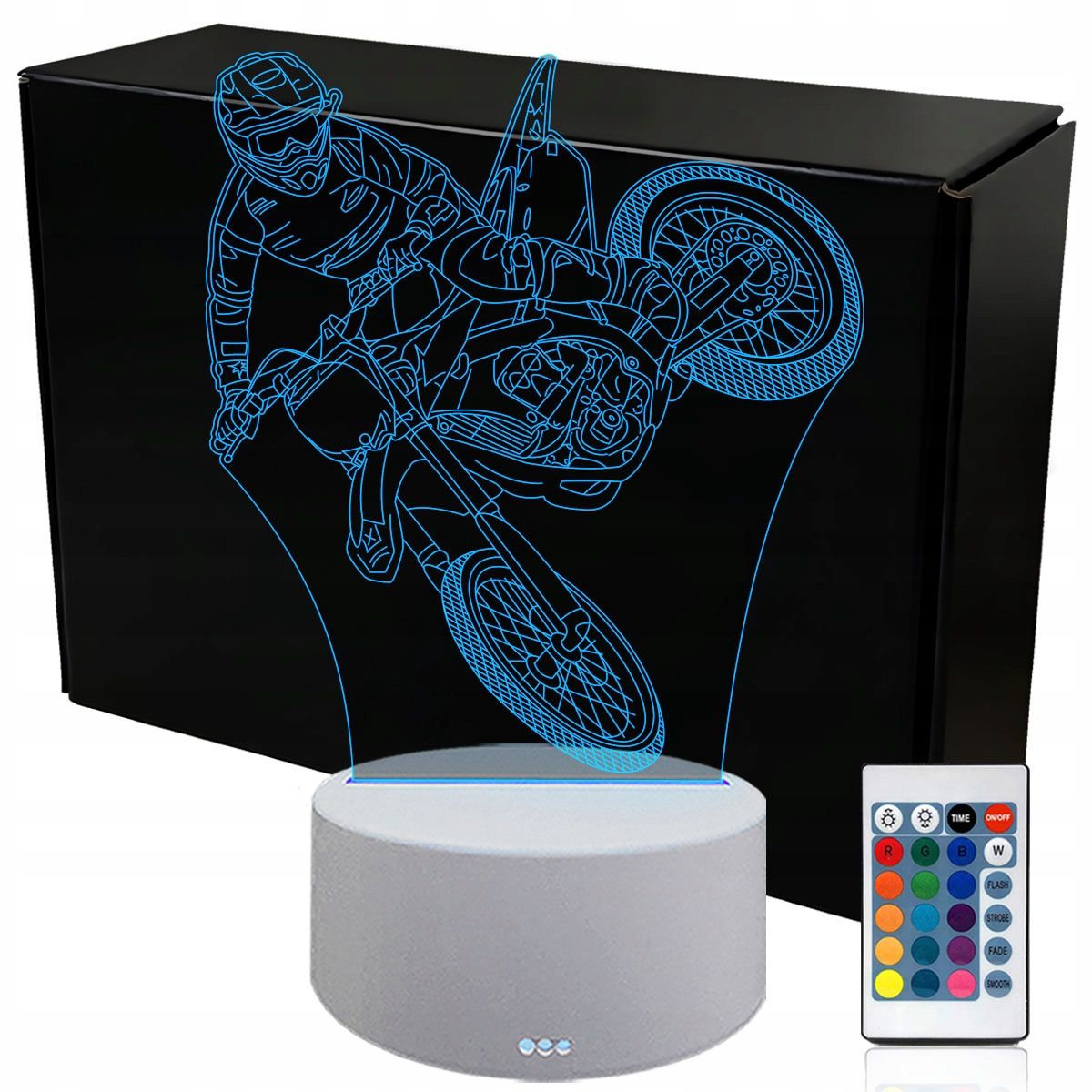  Noční světlo elektrický skútr 3d lampy led