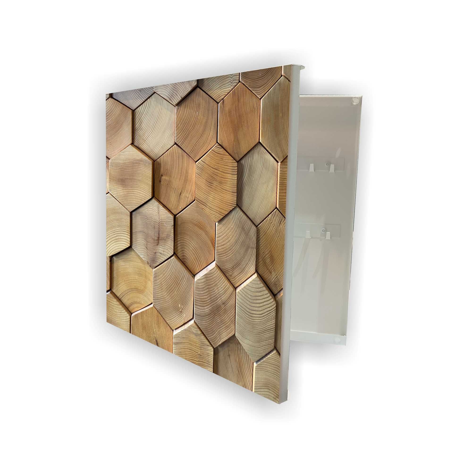  Raktų dėžutė, spintelė, dėžutė baltas arba juodos spalvos hexagon pigiausia