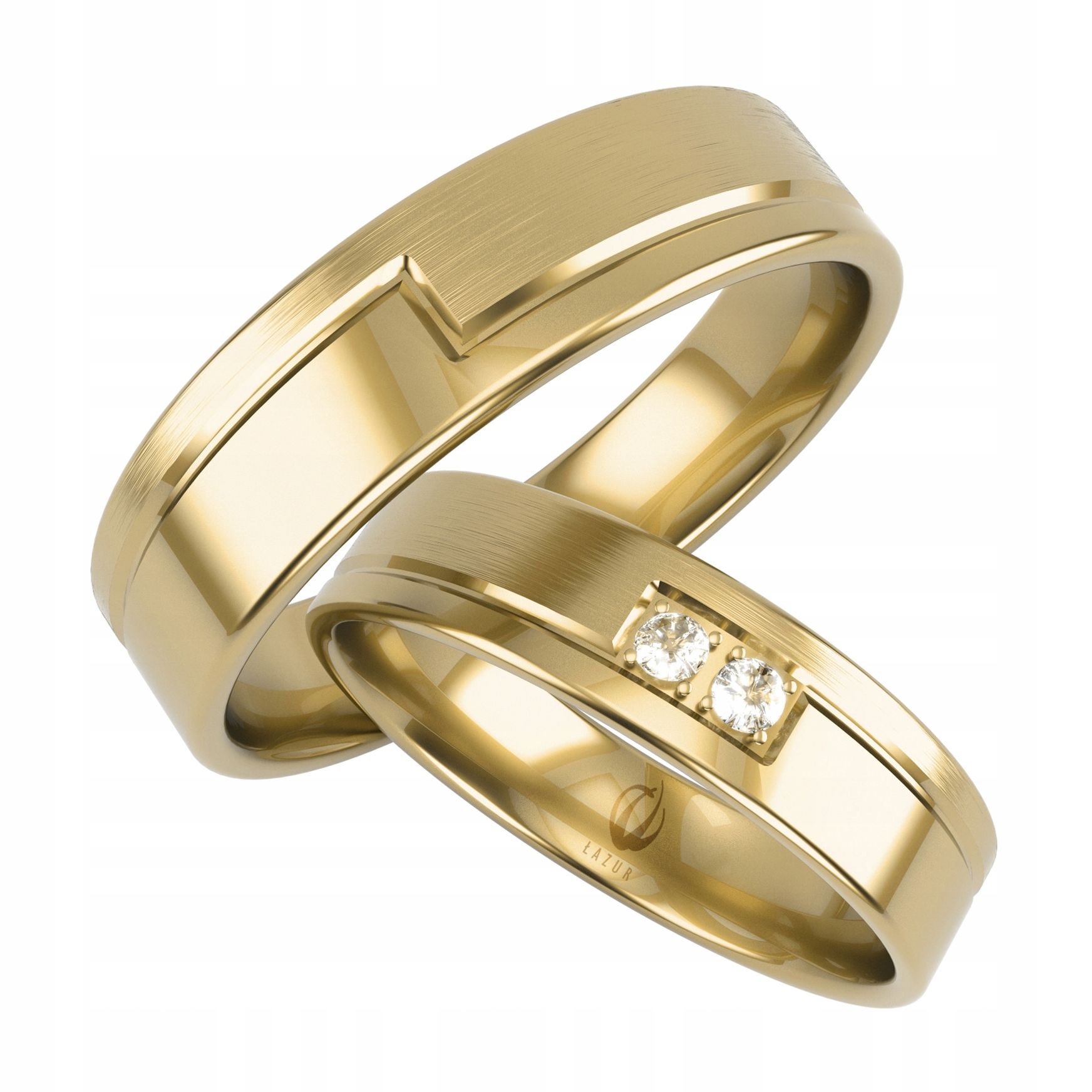  Golden eheringe mit herzmotiv pr.0,585 breite 5 mm