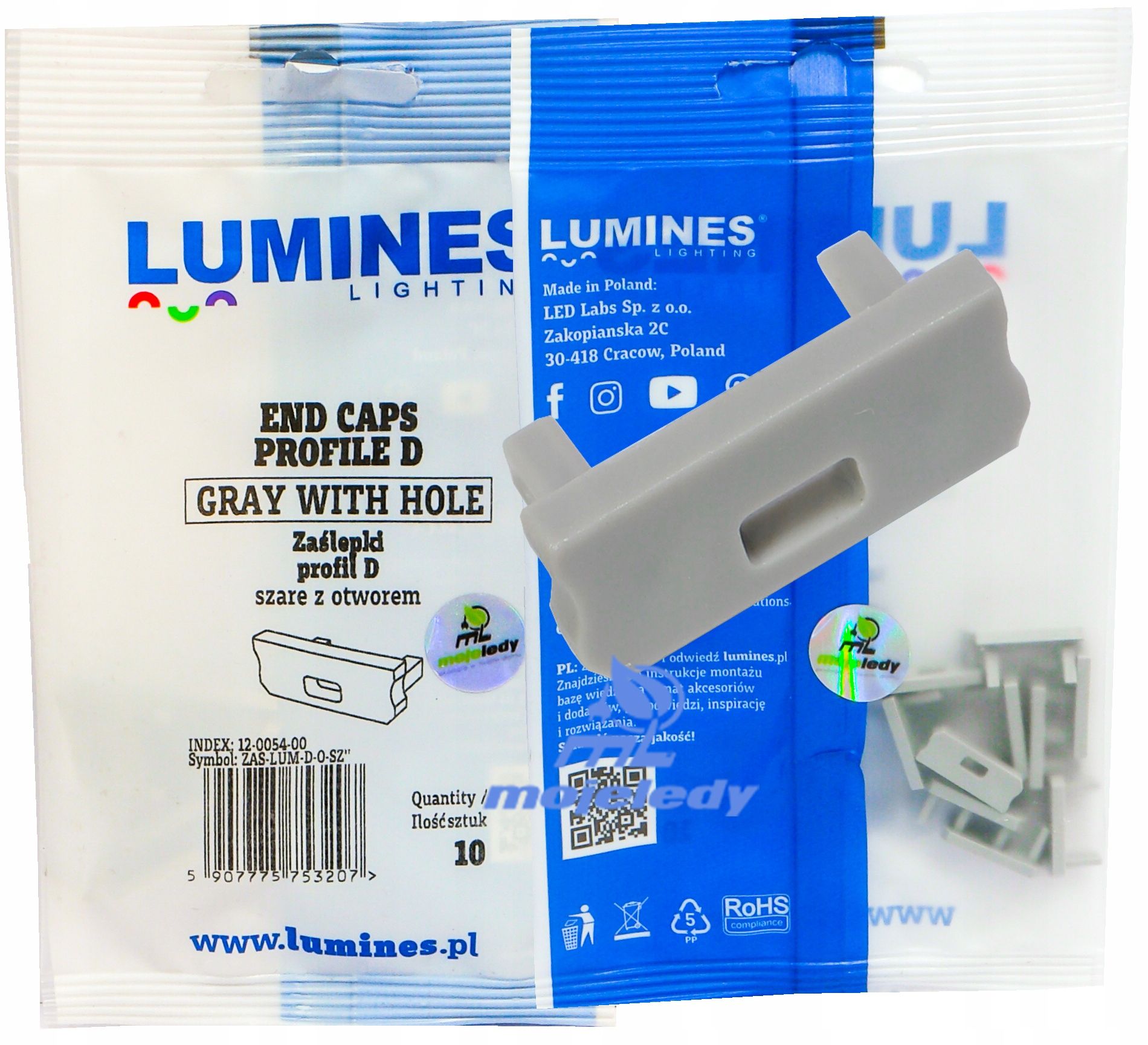  Alumīnija profils iledo balts lentes led piekārts 2m