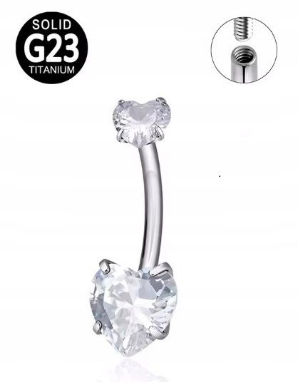  Titanium navel piercing with in balls golden piercing 1,6/10/8+5