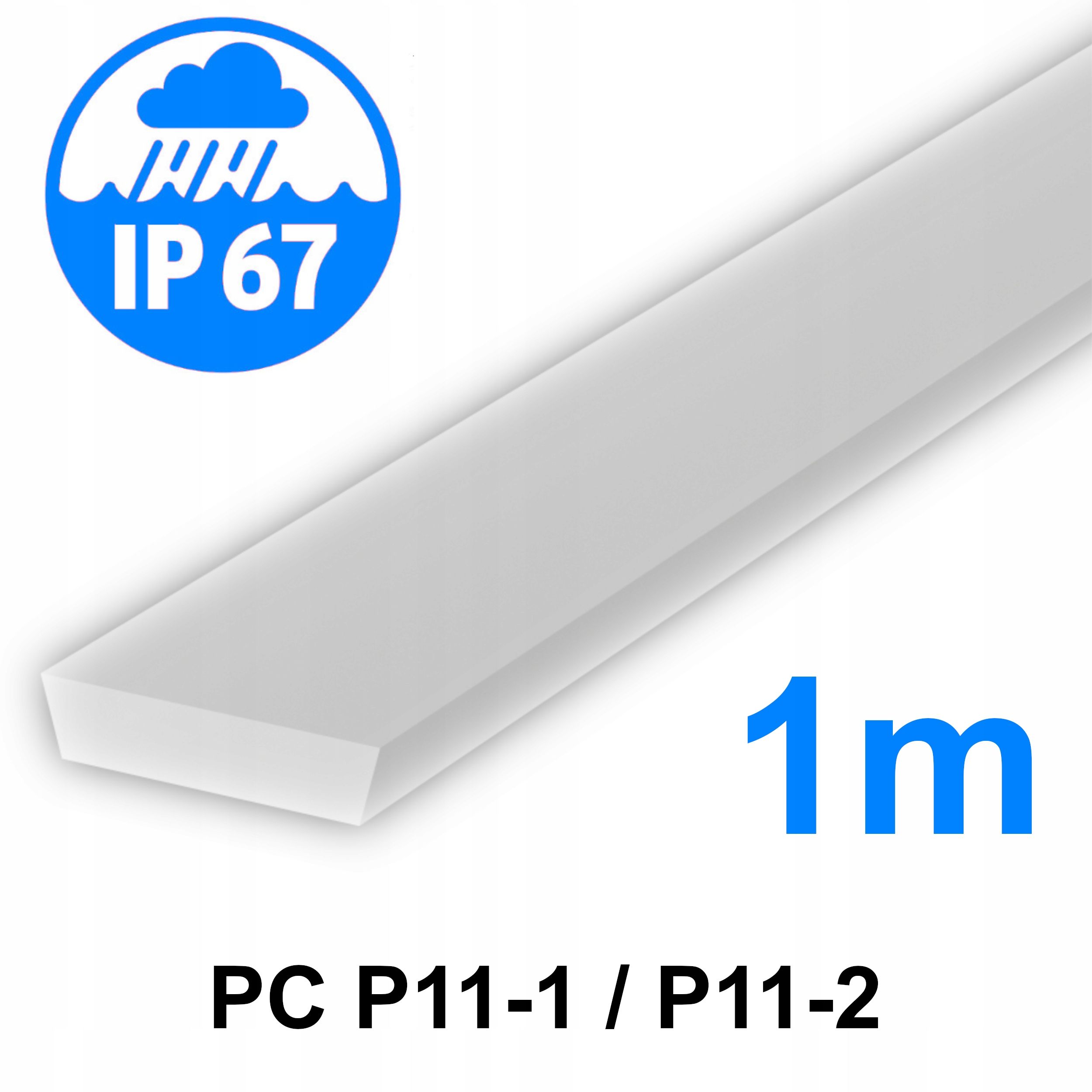  Profils led ūdensizturīgs ip65 ip67 terra sudrabs 2m
