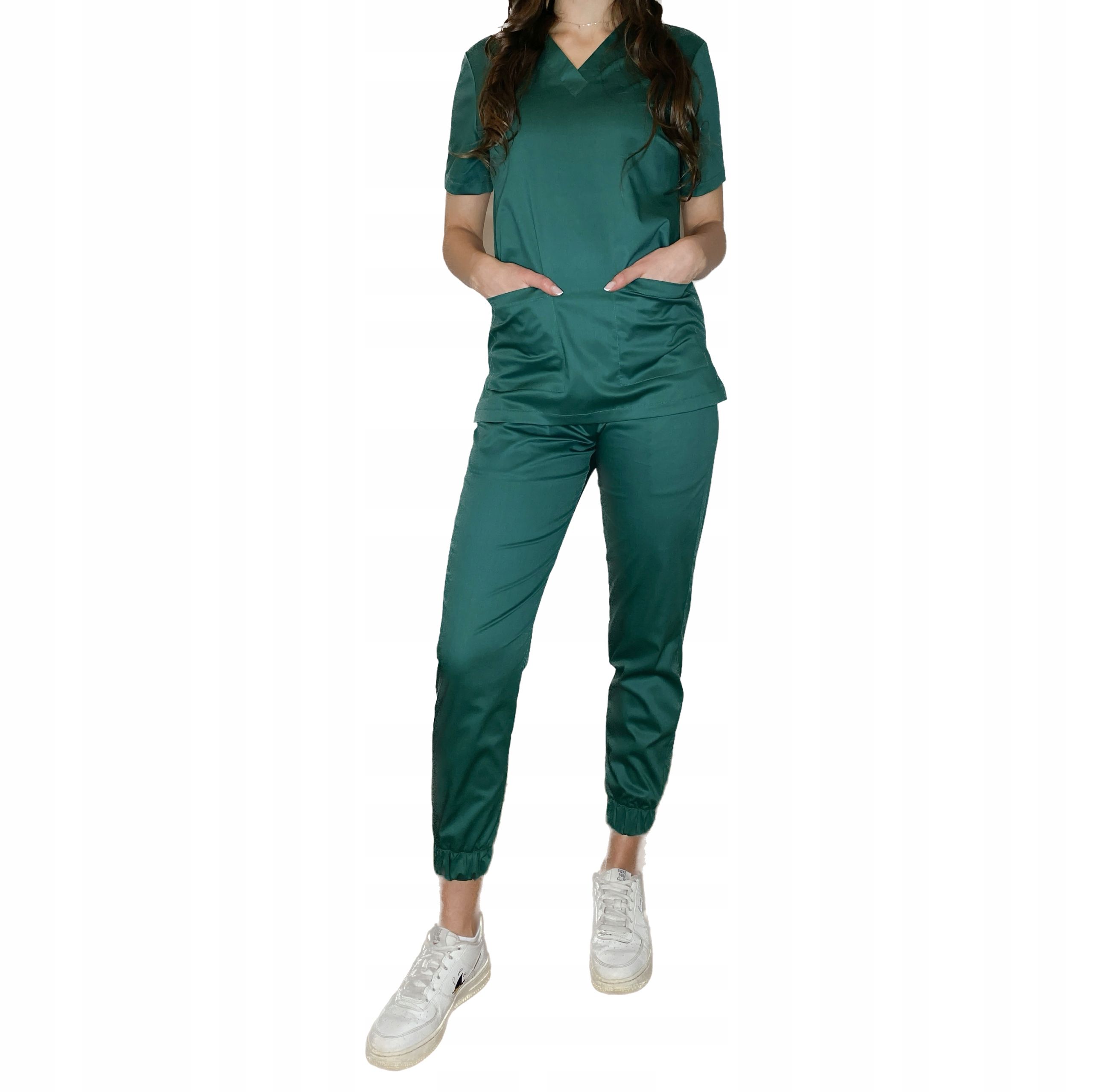  Bluse med scrubs dudumed dunkelblau xl