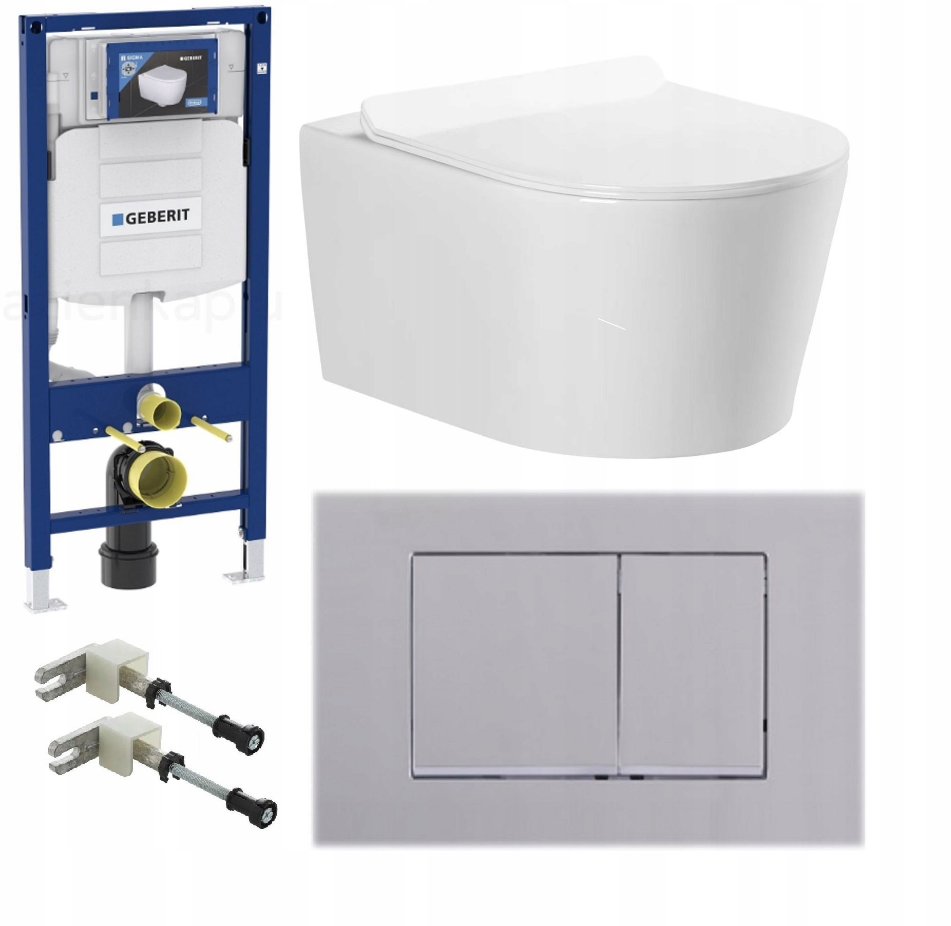  Wc rāmja komplekts geberit + atslēga + tualetes pods melns matēts + dēlis w/o+fresh