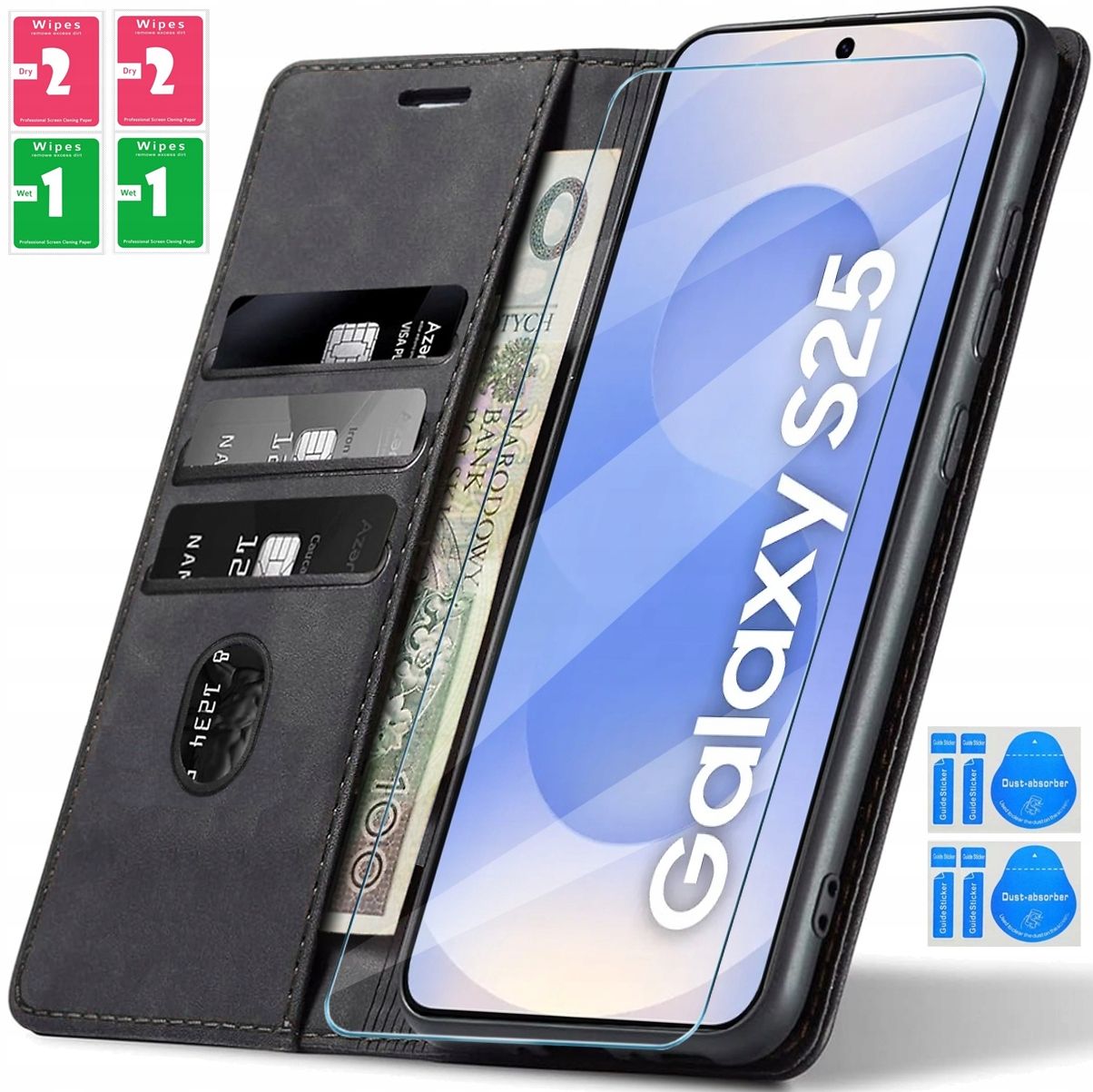  Protective case magsafe back case + 2x glass premium - samsung galaxy s25