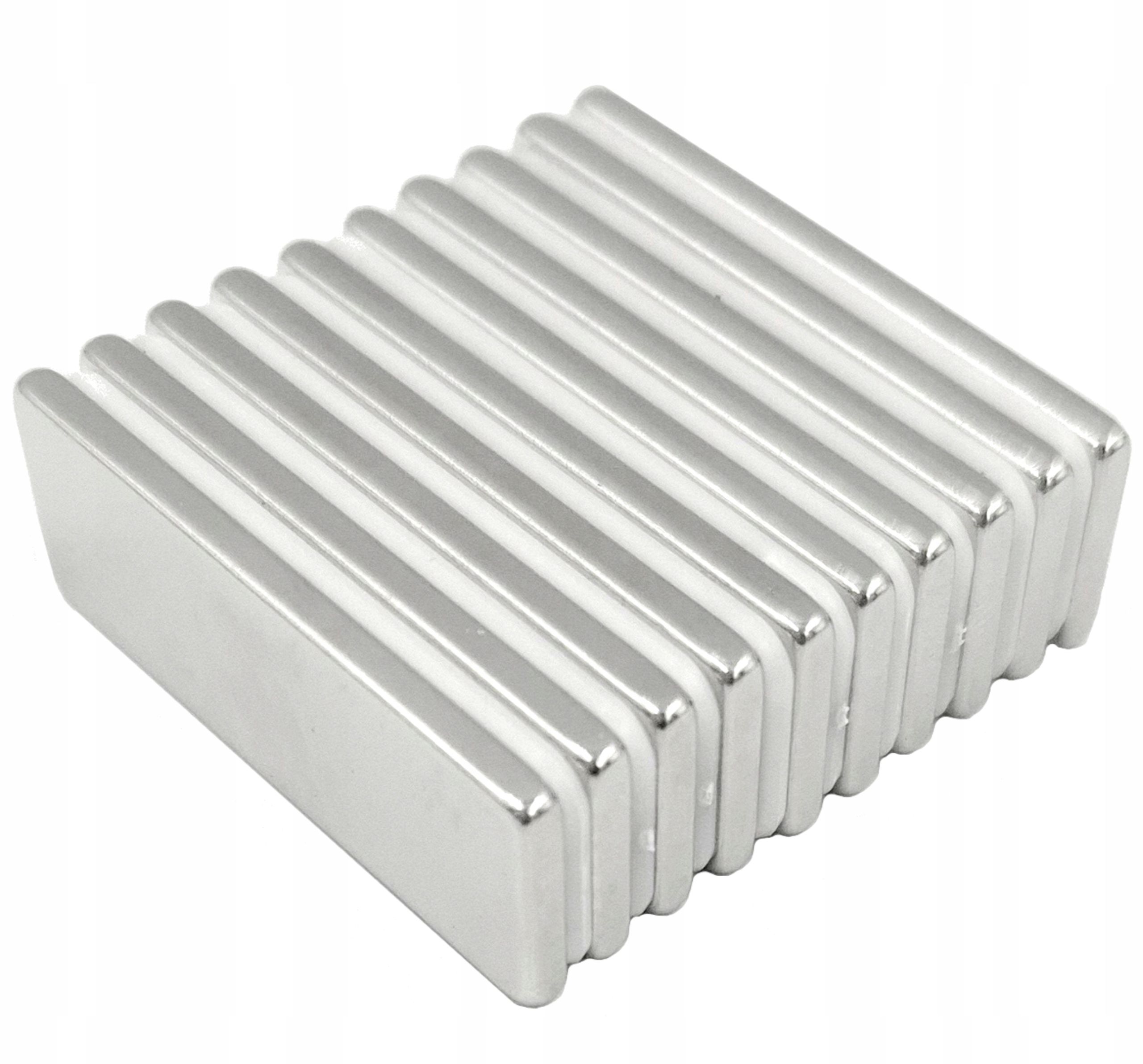  Silný neodymový magnet kazeta 20x10x2 - 10 počítač. / neodymové magnety /