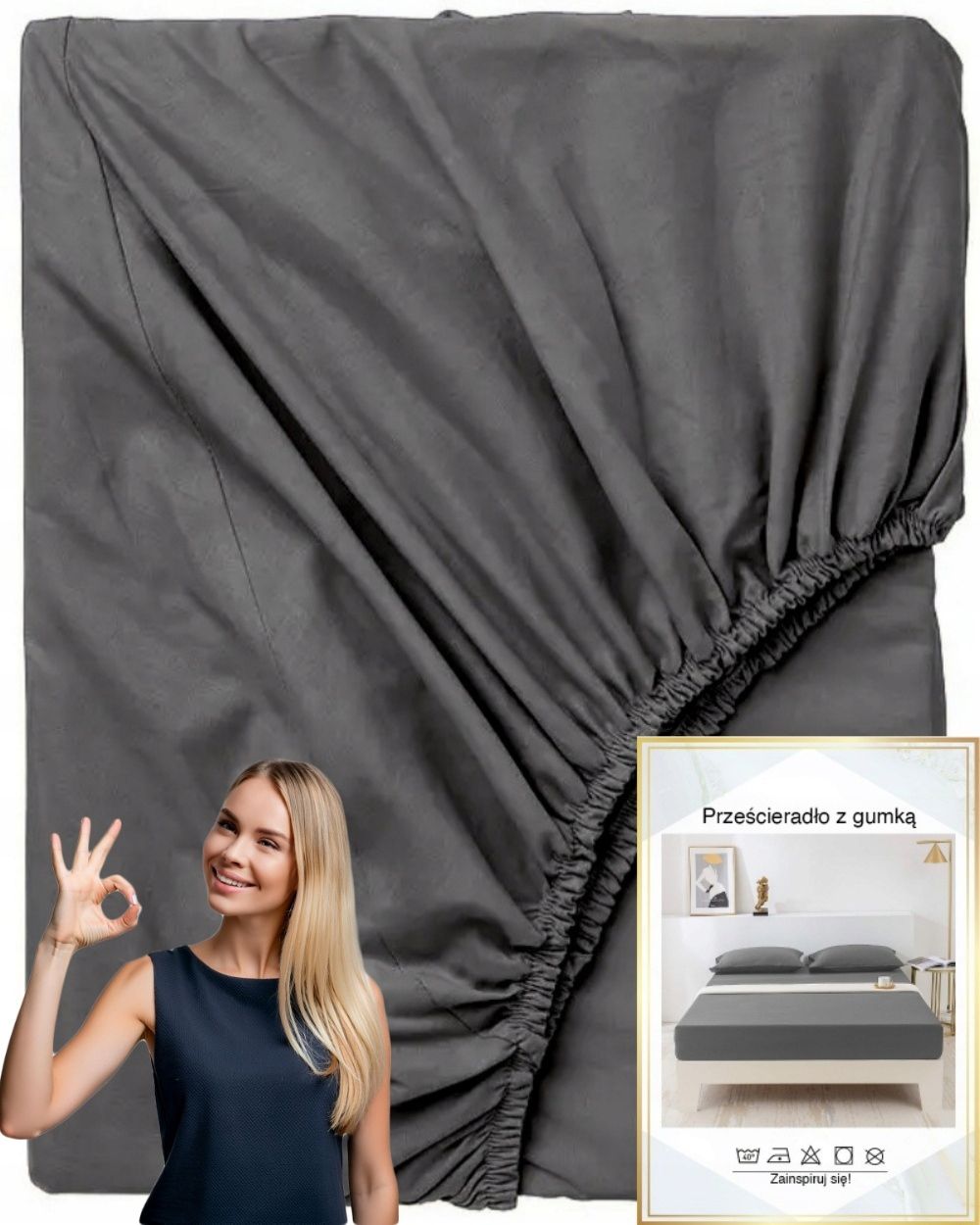  Puuvillane lina pehme kummiga premium 200x220 värvus pistaatsia