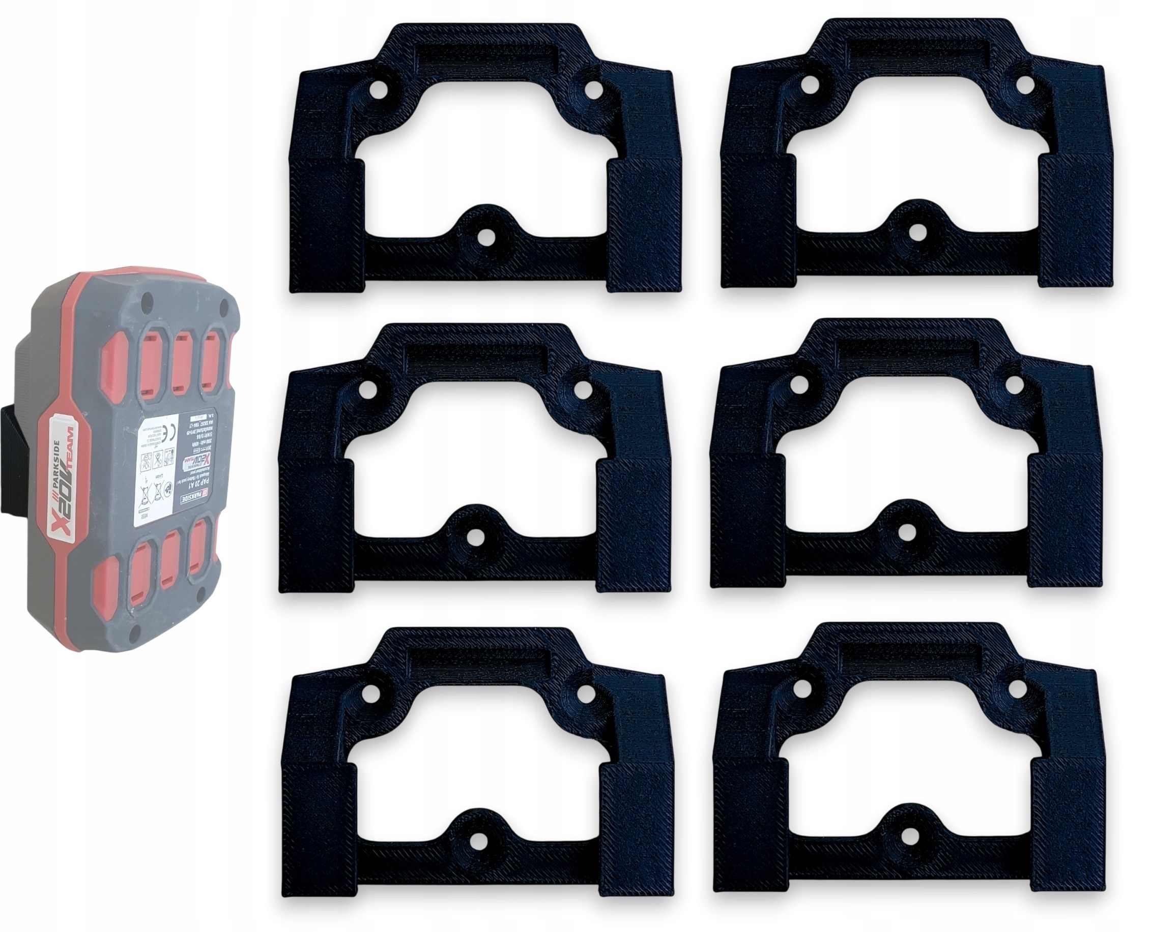  Držák potvrzení s baterií baterie parkside x 20v sodík click klik černá barva