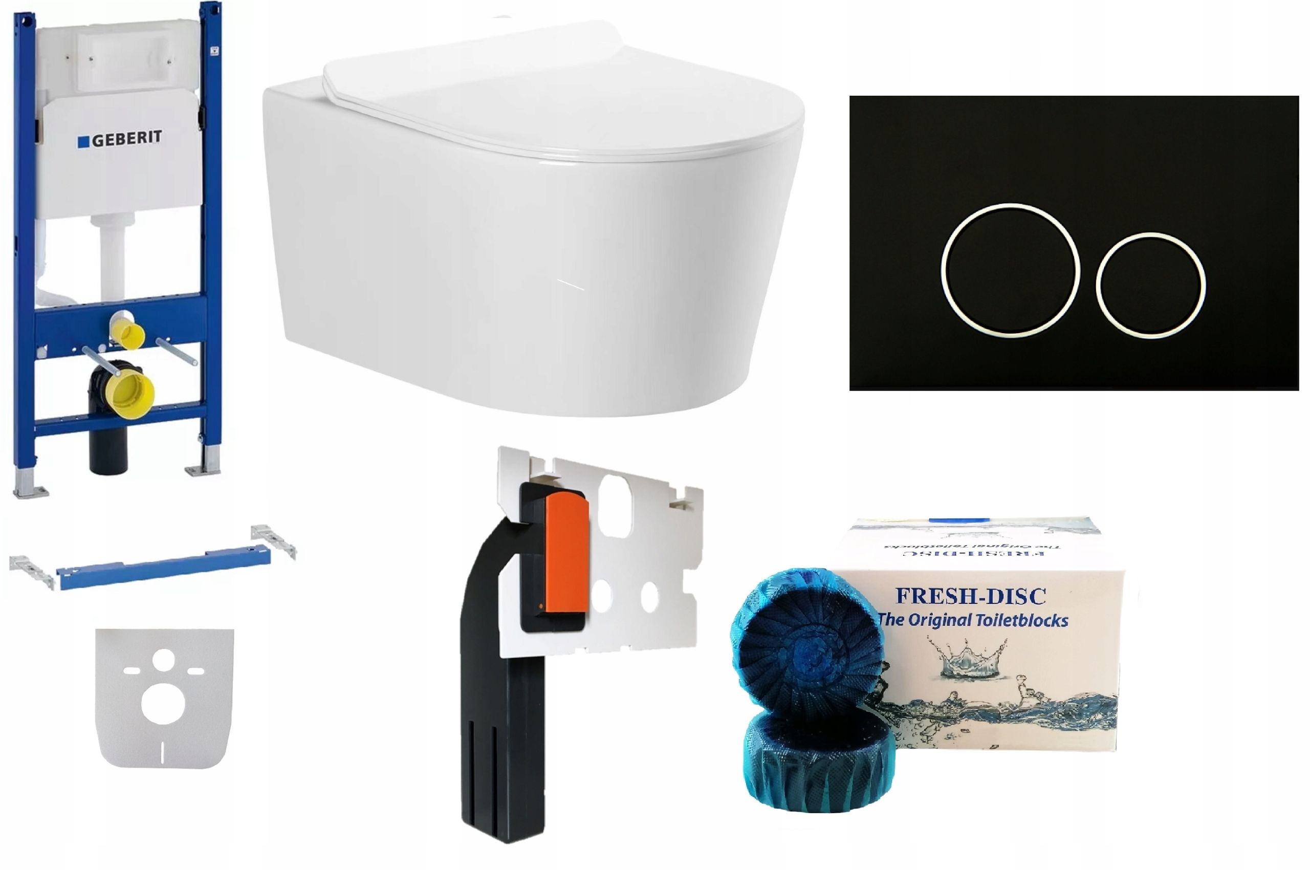  Wc rāmja komplekts geberit + atslēga + tualetes pods melns matēts + dēlis w/o+fresh