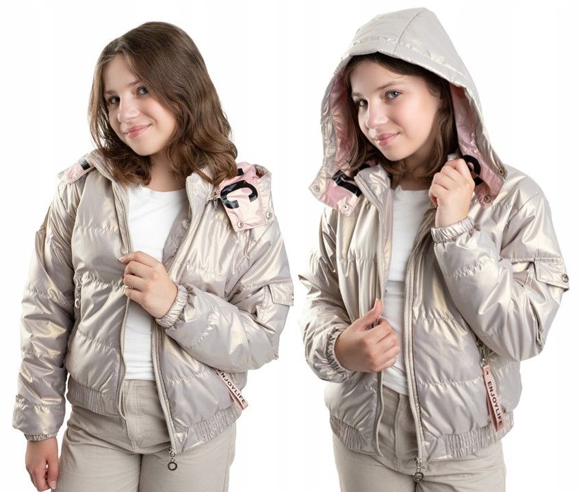  Jacke für mädchen frühling / herbst beige r.128 cm