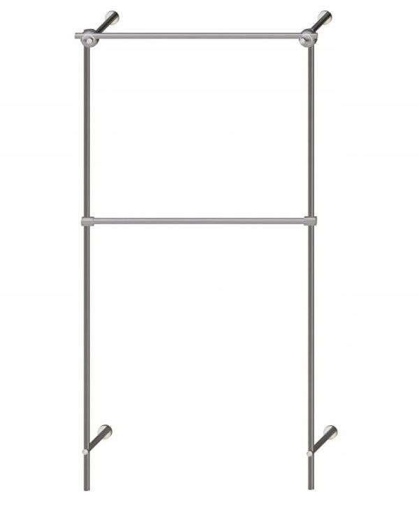  Stand with holder for clothes hangers shelf 2x1,5m