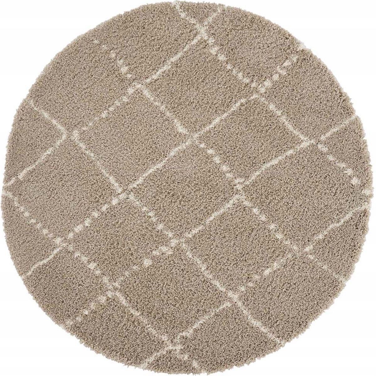  Round carpet for the living room 140cm , soft italian ,green creamy pattern mandala