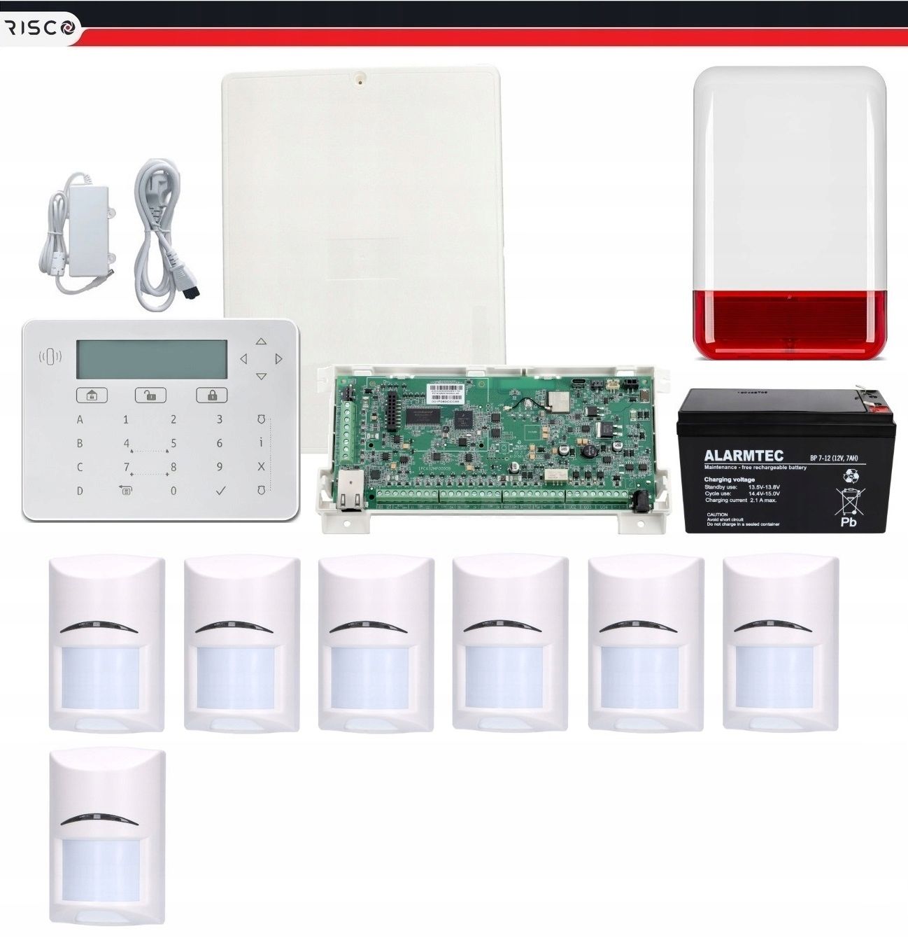  Wireless system alarm lightsys + risco wifi set 7 pir house company