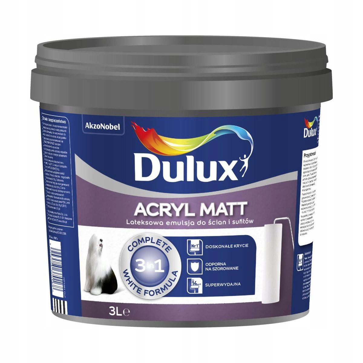  Dulux emulsija latekss premium white pilnīgi pārklājums 10l dziļš mat