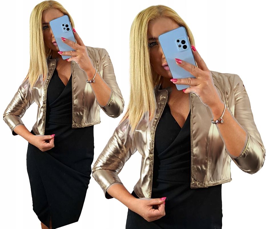  Bolero eko koža sako elegantný klasický ružový hodiť 50