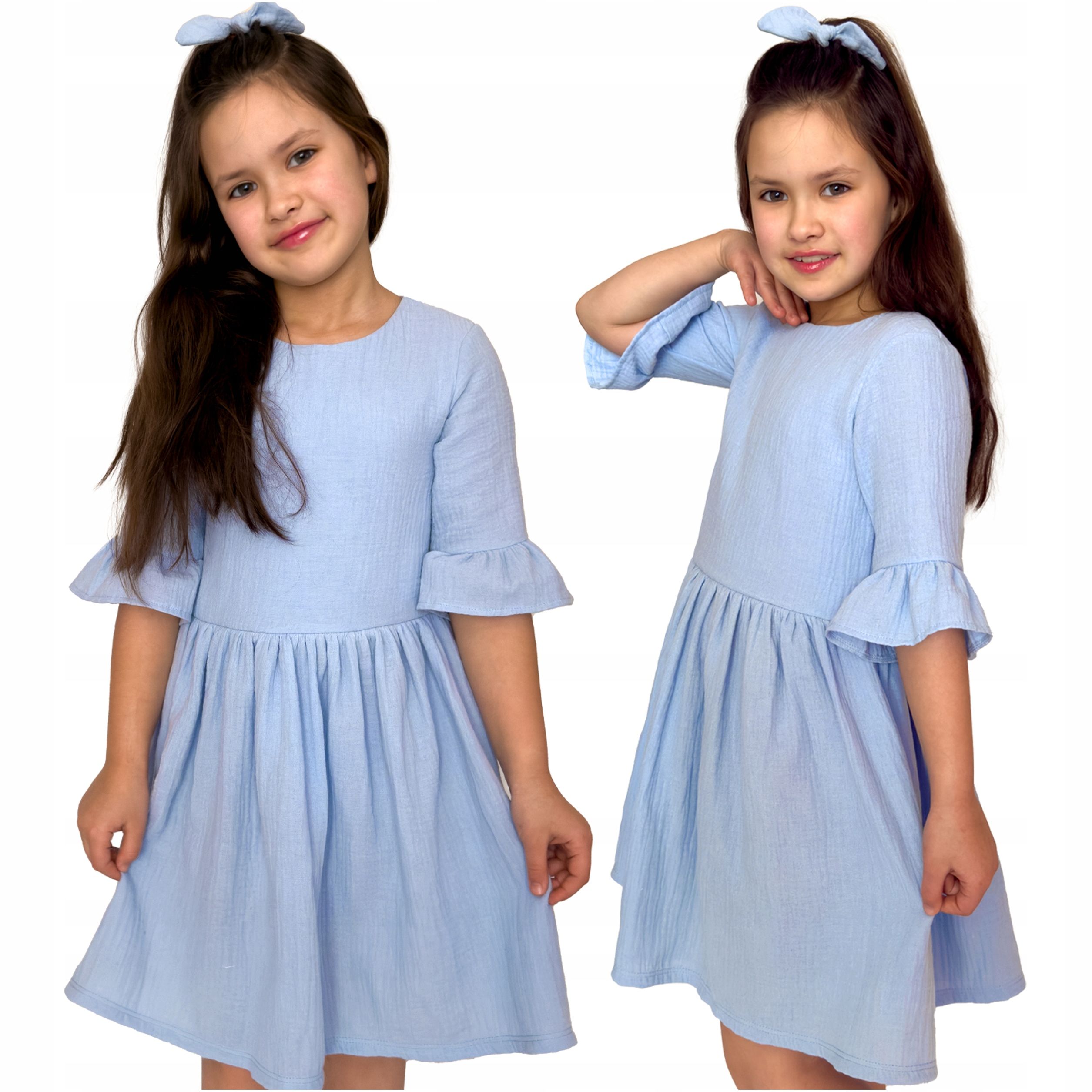  Rosa sommerkleid für den sommer musselin muslinu für mädchen bella 134 baya