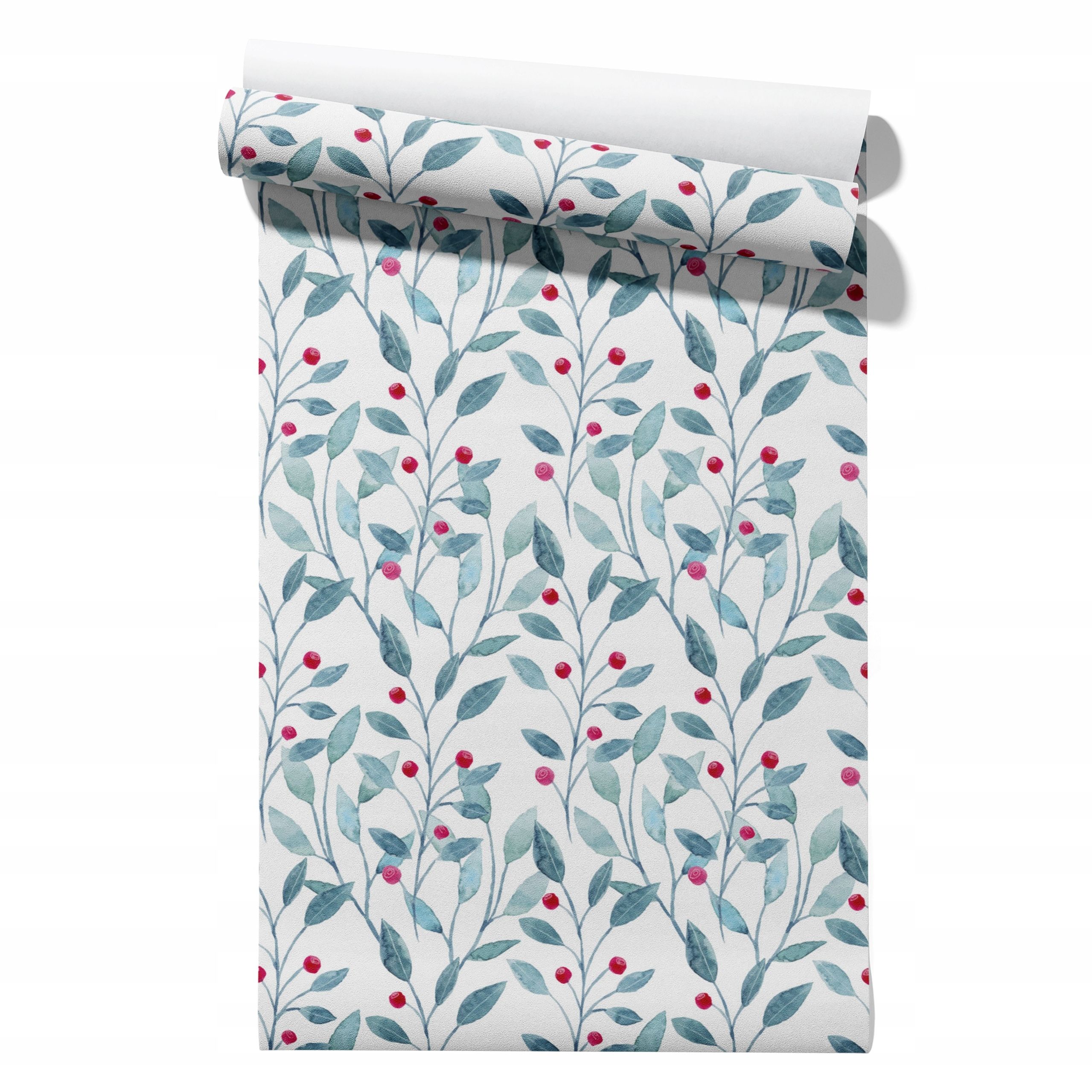  Wallpaper non-woven fabric pastel cherries wallpaper in a roll 50cm x 6,1mb