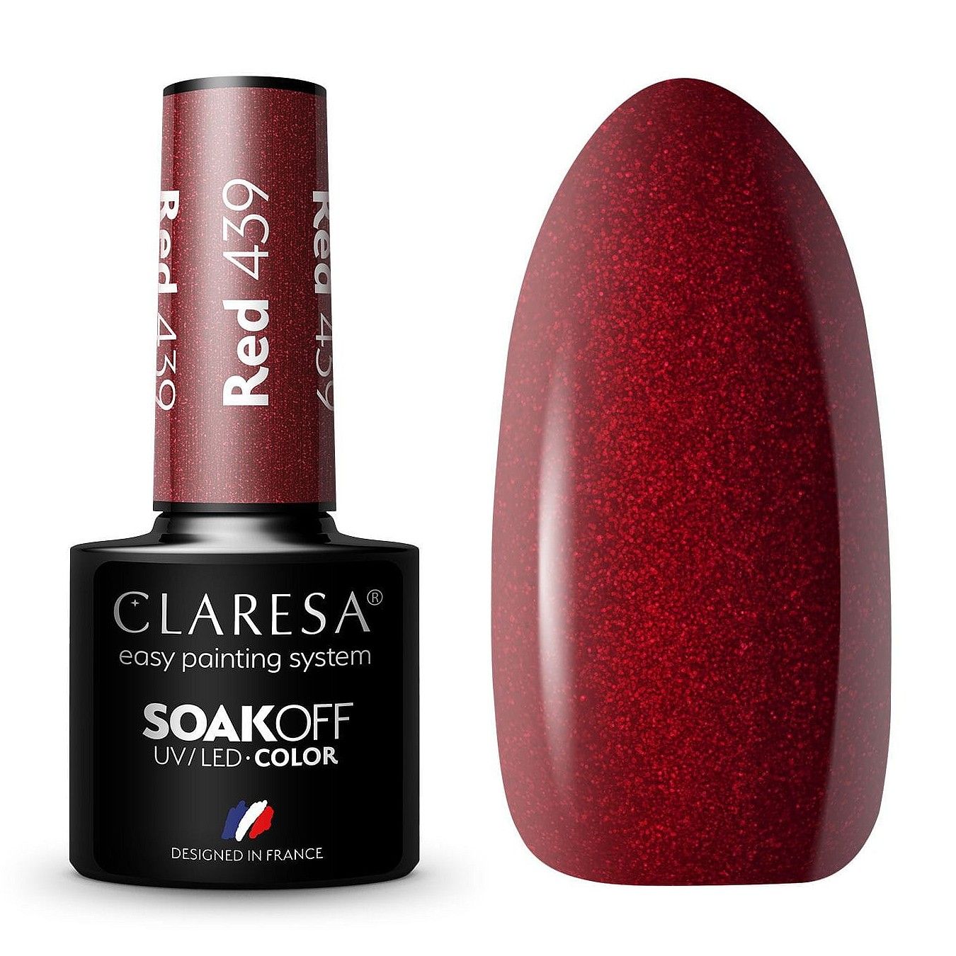  Claresa hübriid küünelakk burgundia glitter pink 554