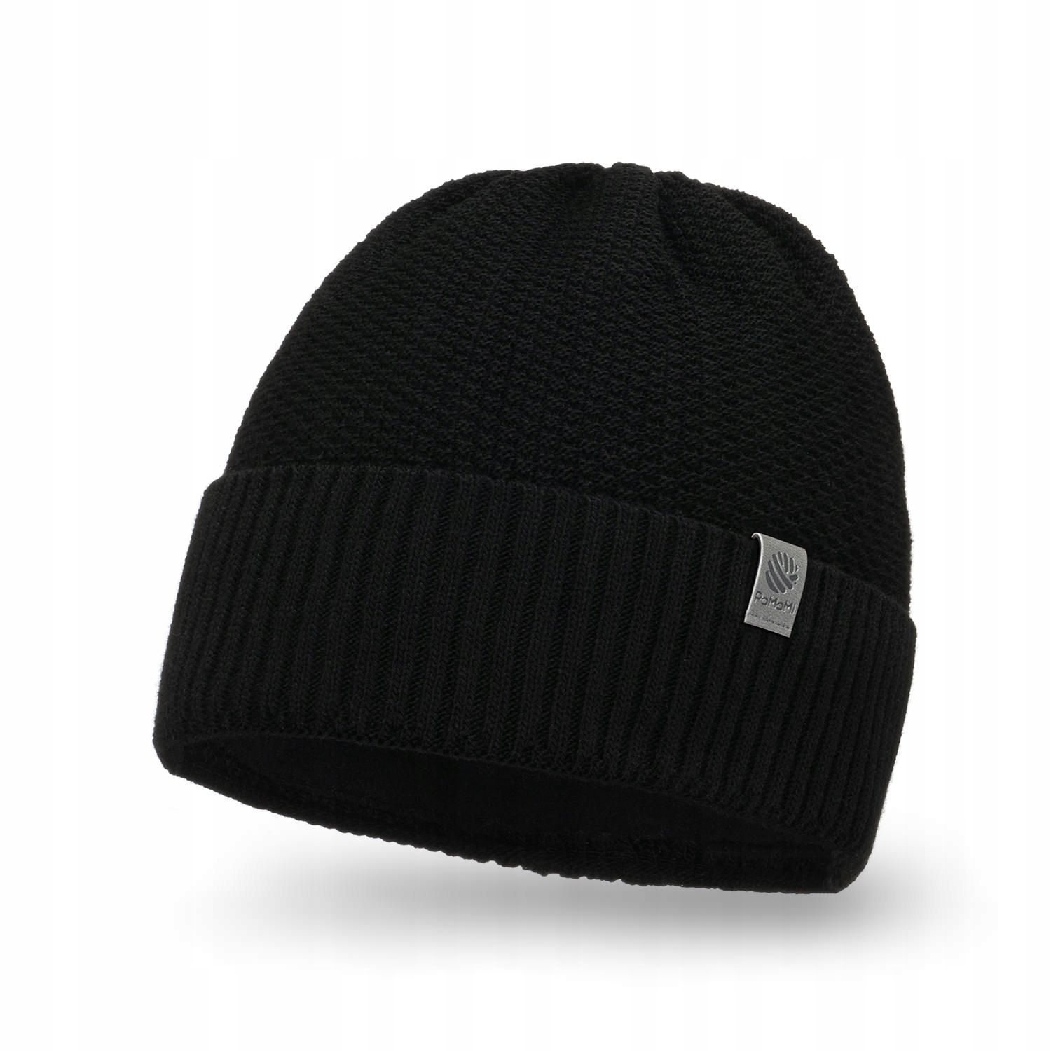  Pamami ziemas cepure beanie melns universāls izmērs