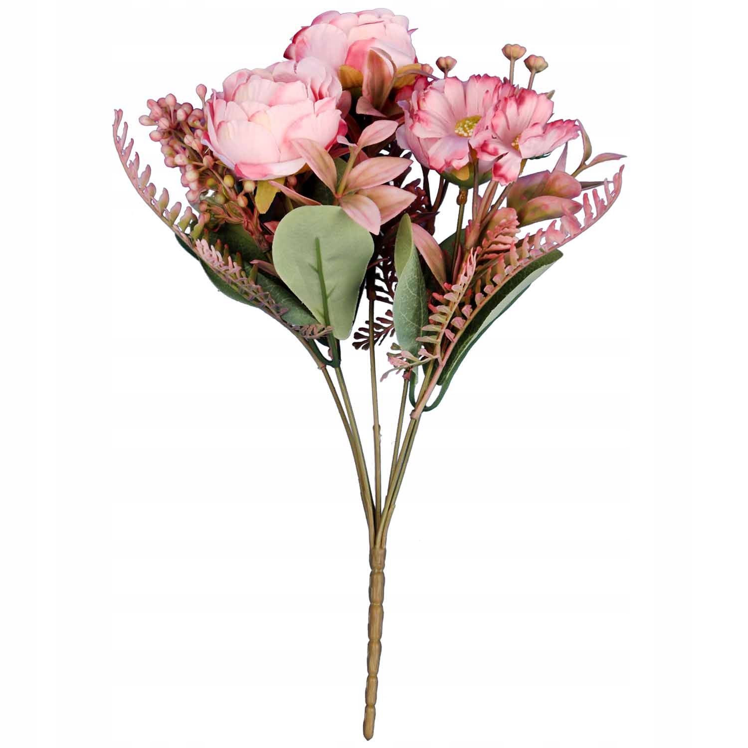  Kytice 9 veľkosť 48 cm ružový umelé kvety roze ako nažive do vázy