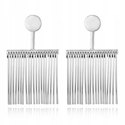  Ohrstecker farbe silber lang quasten diamanten bälle elegant 125mm