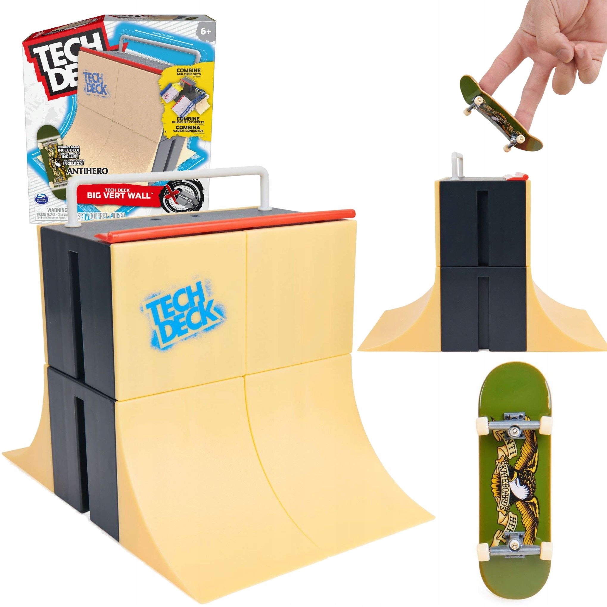 Fingerboard neón mega rampa skate park 2 skateboardy + karty tech deck