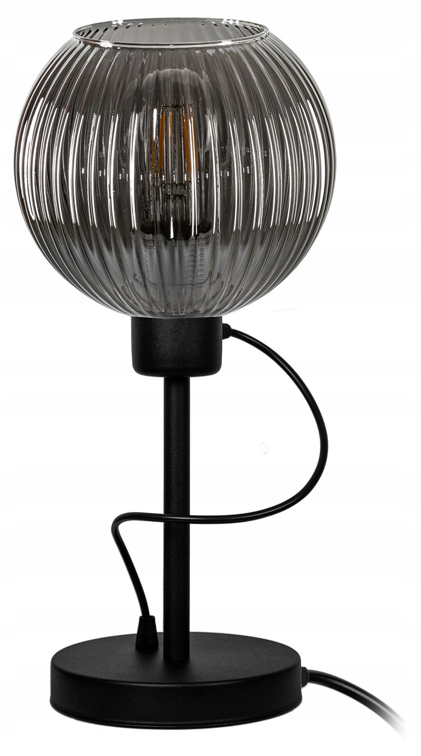  Štýlový nočná/stolová lampa moderné sklo kapucňa plisované grafitová farba led