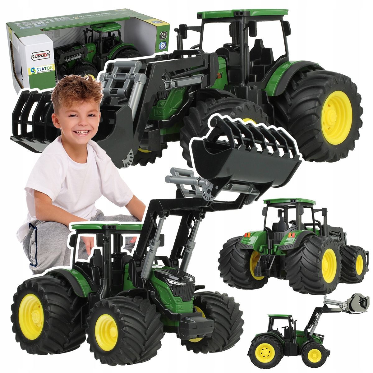  Traktorius su priekaba savivartis siauras mašinos žemės ūkio komplektas farmer led 6 in 1