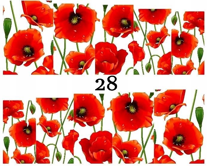  Pavasaris ūdens nagu uzlīmes nagiem manikīrs zieds, ūdensroze - 292