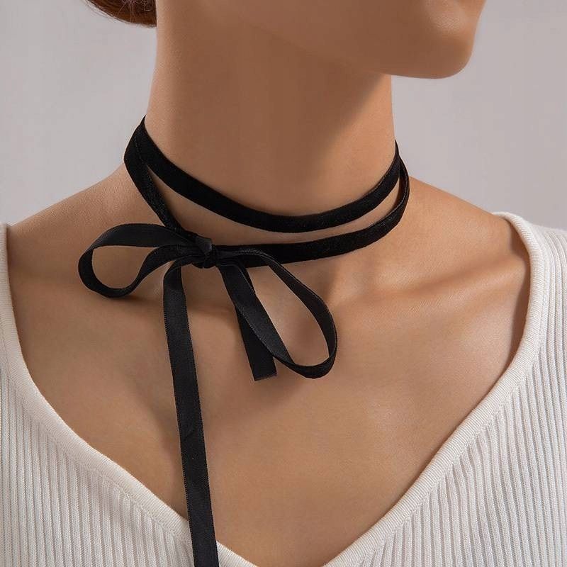  Halsband halskette hellrosa lang spitze bogen für den hals schön