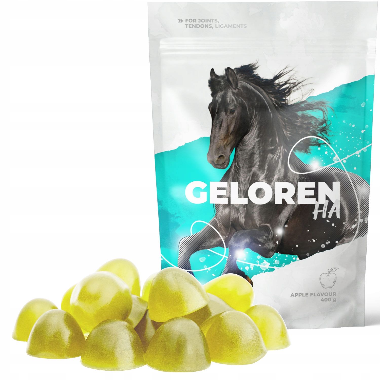  Geloren horse ha - guminukai arkliams obuolių sąnariams kolagenas 180 kompiuterių. 3x450g