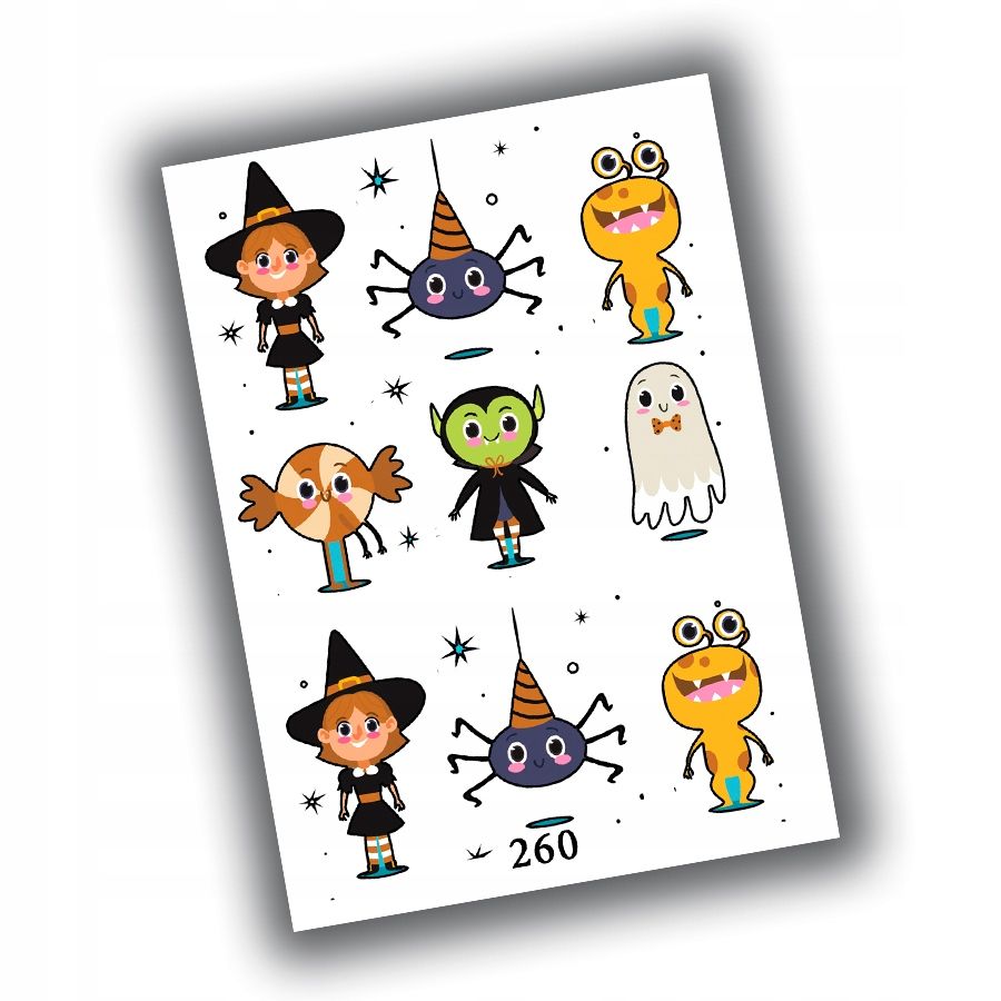  Aufkleber halloween für kinder 7,5x10,5 n203