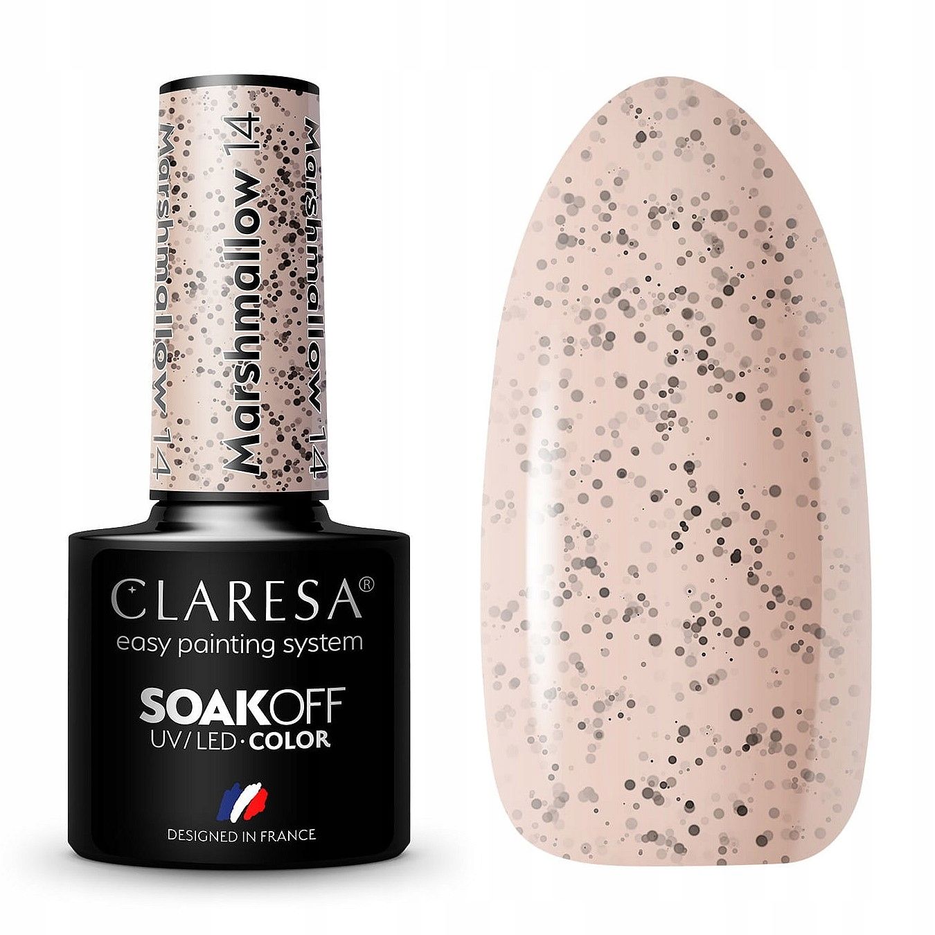  Claresa hübriid küünelakk burgundia glitter pink 554