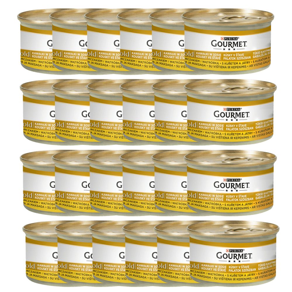  Gourmet gold skonių mišinys 24x85g + pro plan sterilised 3x85g nemokamai