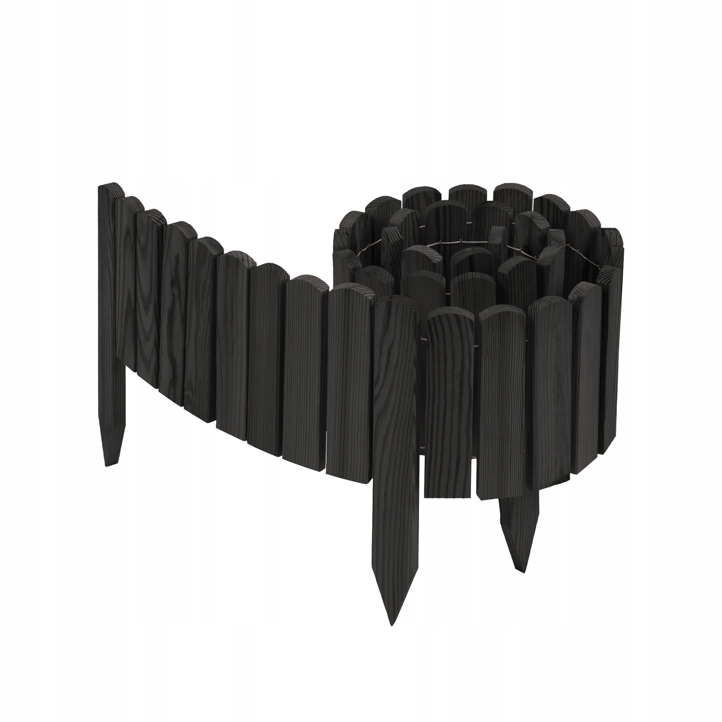  Lawn edging garden palisade wooden garden fence 20 x 200 cm