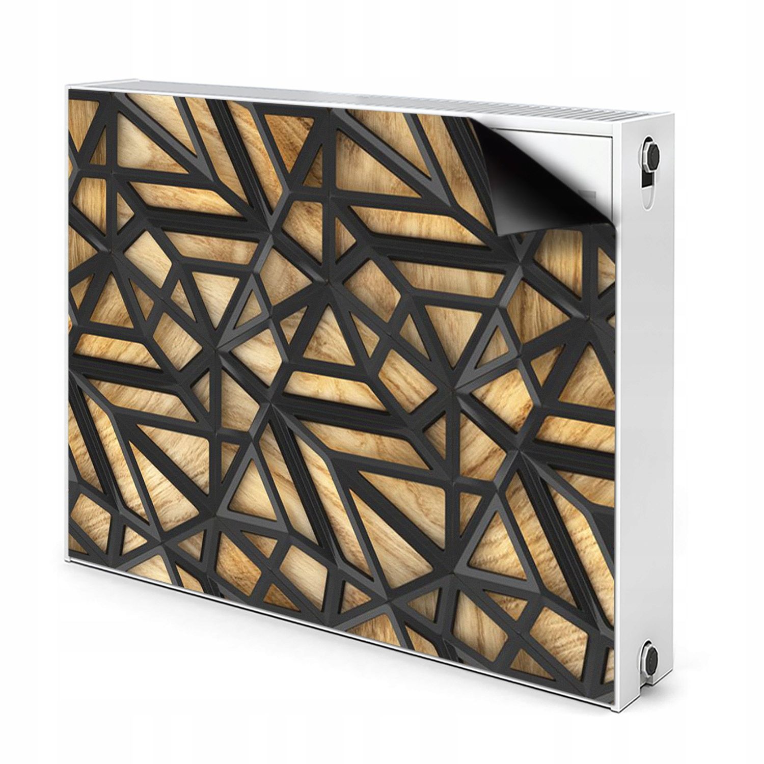  Radiatoriaus uždangalas 80x60 geometrinis raštas 3d