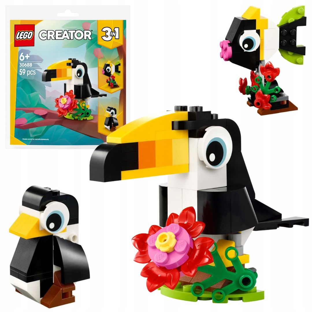  Lego creator 3 w 1 30688 tropický tukan ryba tučniak