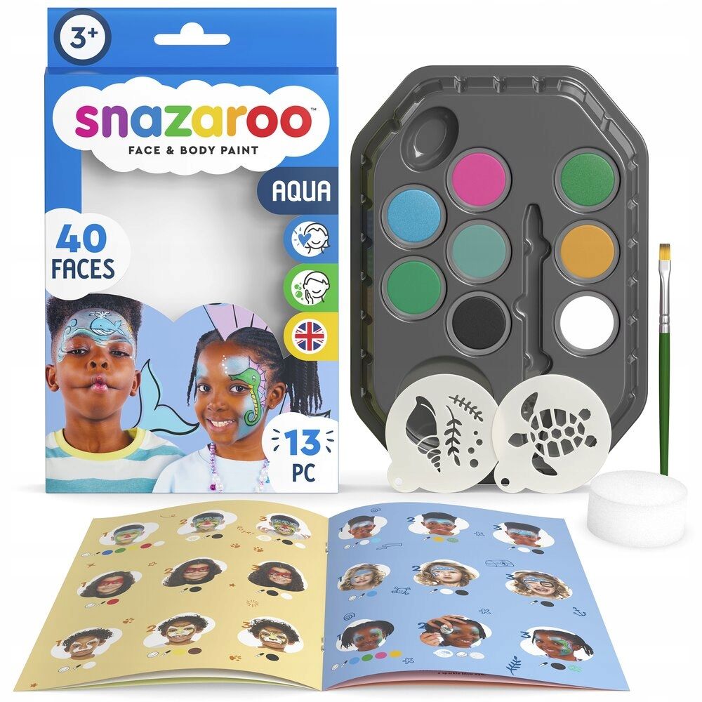  Soubor 8barvy x 18ml malovat pro malování na obličej malovat 1172039 malovat snazaroo