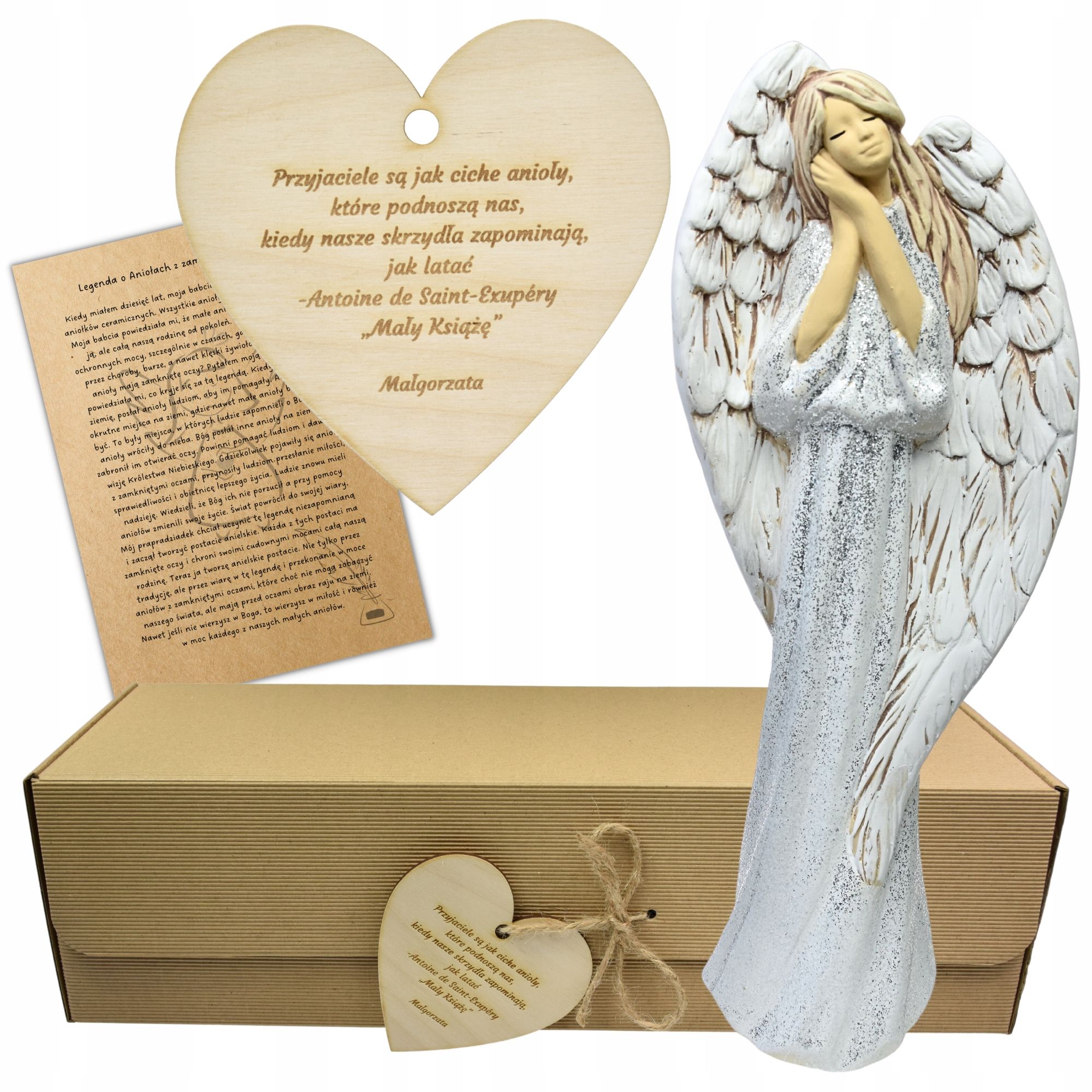  Angel figurine large adornment gift colour engraving